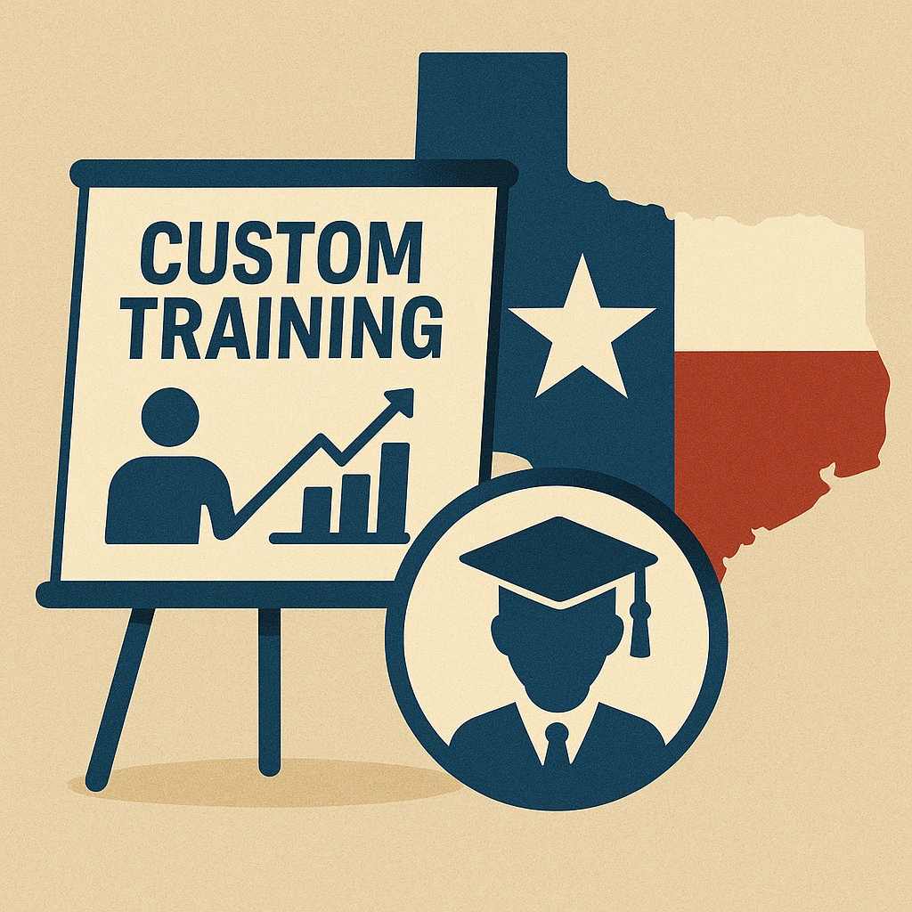 Custom employee training Texas programs for workforce development and performance improvement