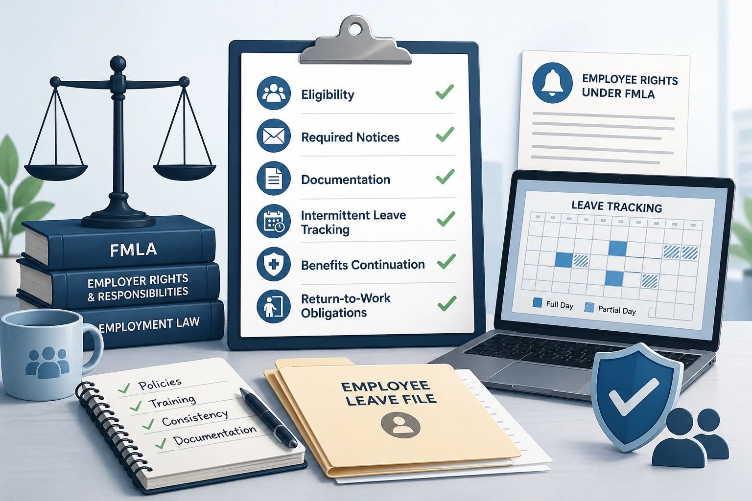 FMLA compliance requirements employer documentation and leave tracking workflow