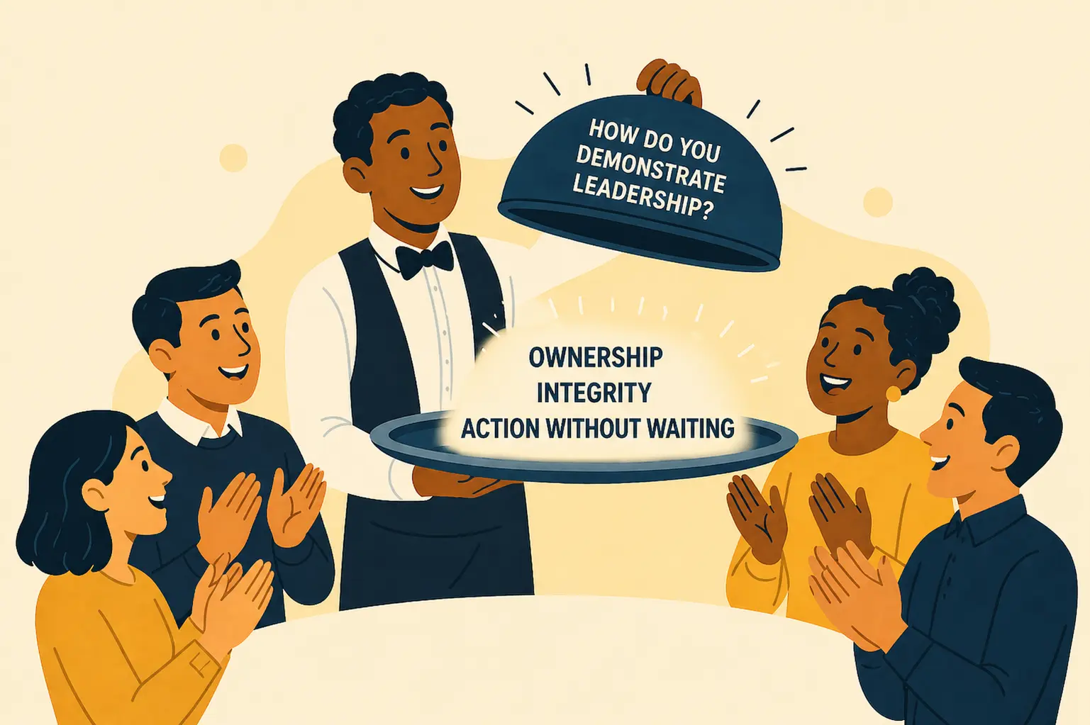 Workplace leader clarifying expectations with a team during a business discussion