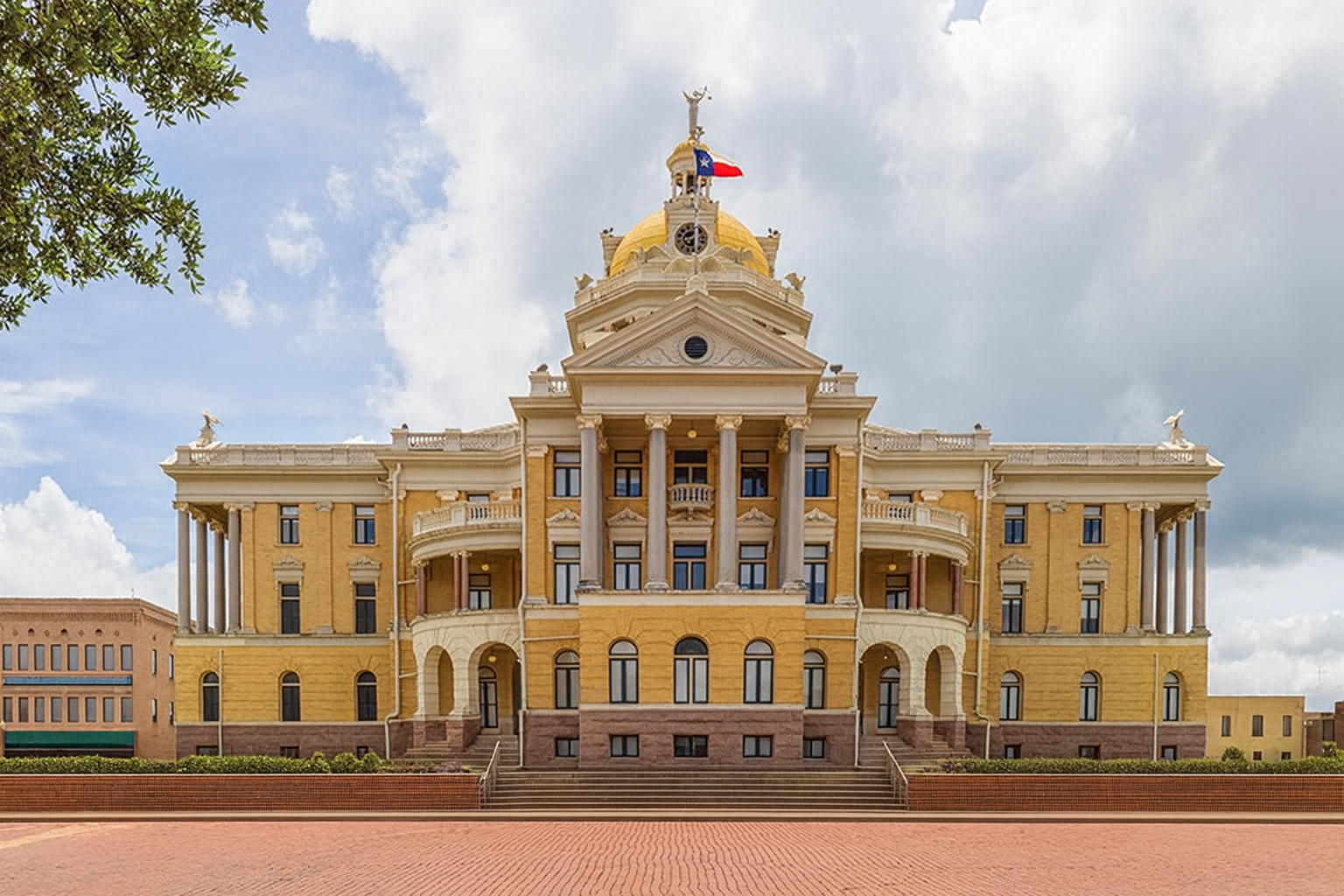 The historic Harrison County Courthouse in Marshall, Texas, representing established and trustworthy HR services