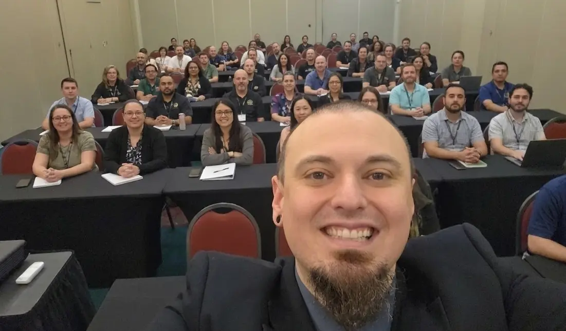 Dr. Faulkner with conference audience